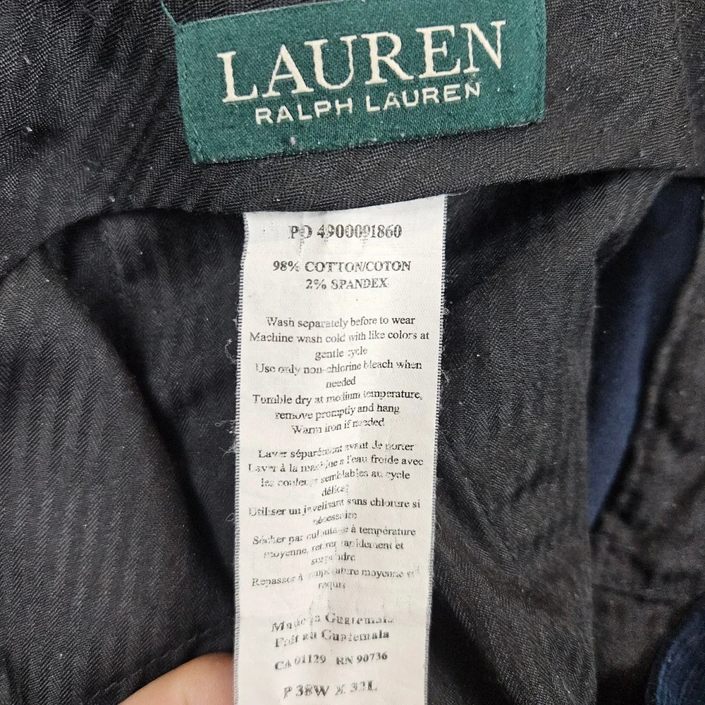 Lauren Ralph Lauren Men's Navy Blue Corduroy‎ Pants Size 38x32 (ACTUAL 36X28.5)